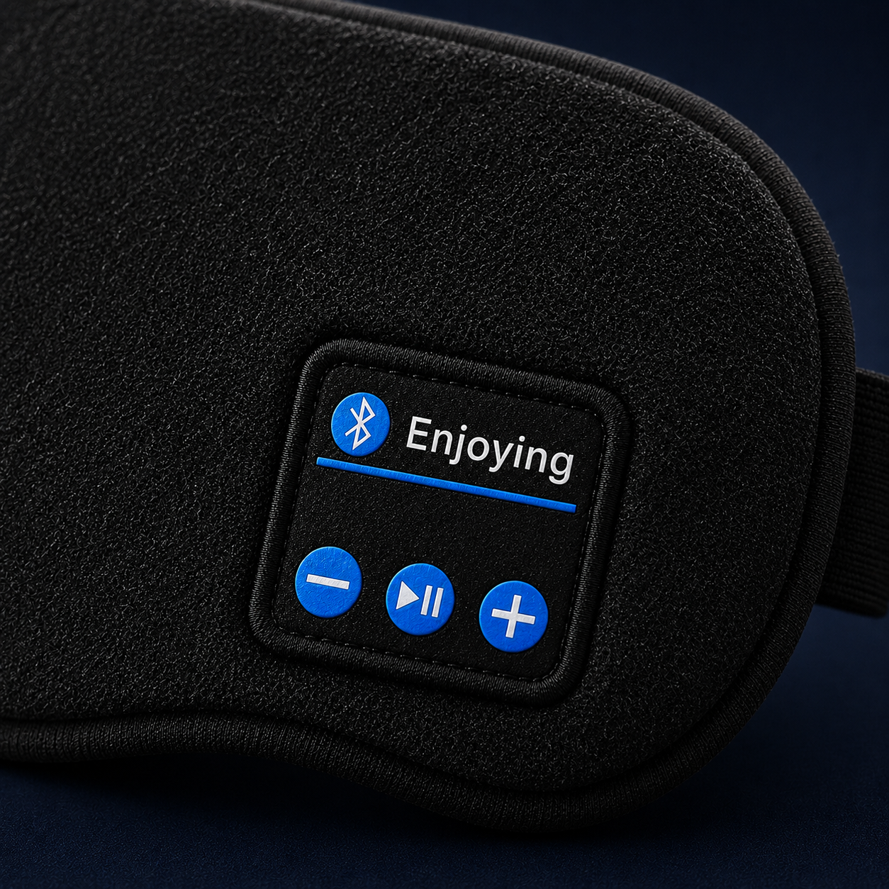 Détail des boutons Bluetooth 5.0 du masque de sommeil ZymPro Zymlux